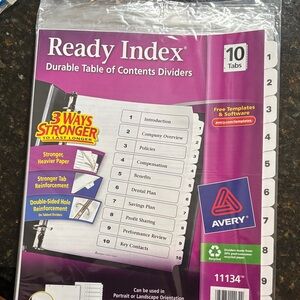 Avery Ready Index Durable table of contents dividers (5 sets)